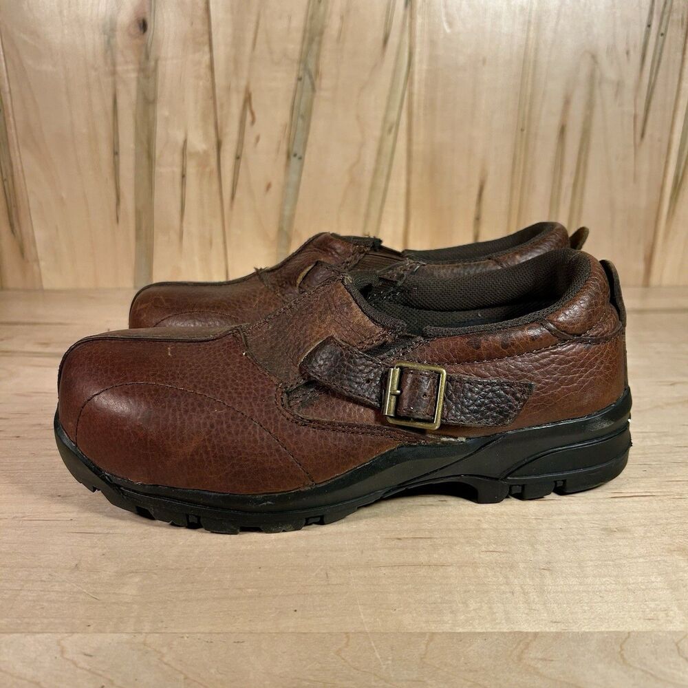 Avenger Women's Oxford Work Shoes EH Safety Buckle Brown Size 6W
